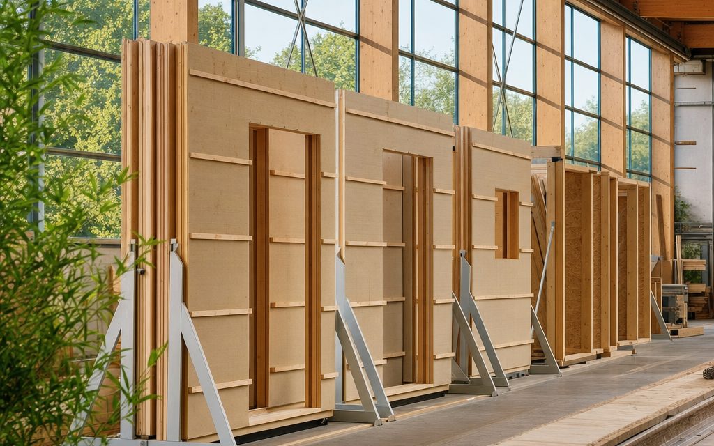 Panneaux de mur préfabriqués en atelier